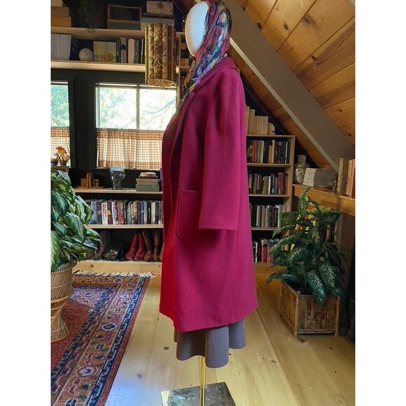 Red Wool Coat Vintage - Picture 5 of 8